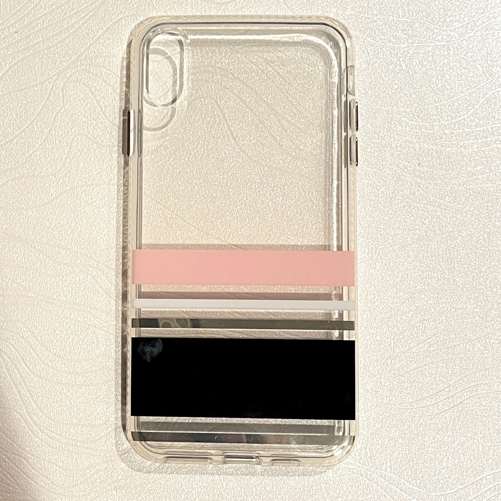 Clear stripes xs Max case